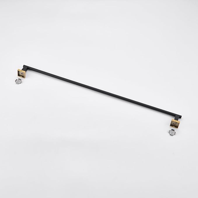 Miyili Bathroom Single Towel Bar 36-Inch Stainless Steel Bath Towel Rack Holder Wall Mount Black & Gold, A02BG90A