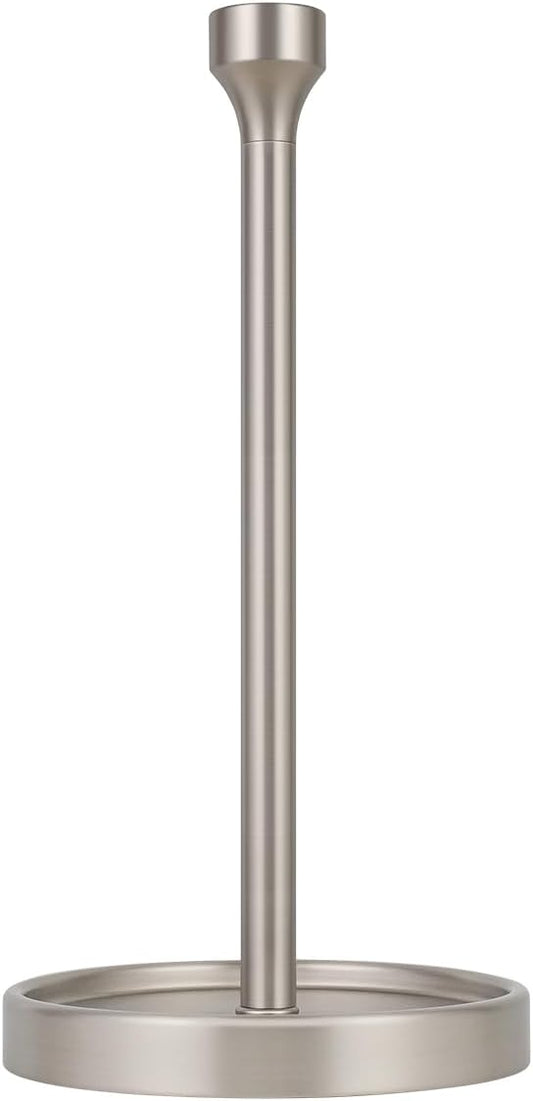 Ivilon Countertop Paper Towel Holder - Modern Bell End Minimalist Design - Color Brushed Nickel-NeatNest