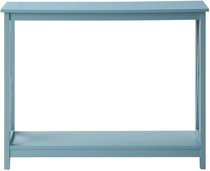 Convenience Concepts Oxford Console Table 39.5" - Sofa Table with Storage Shelf, Transitional Entryway Hall Table for Living Room and Bedroom, Display Foyer Table, Sea Foam Blue-NeatNest