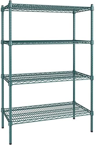 18" x 36" NSF Green Epoxy 4-Shelf Kit with 54" Posts, Heavy Duty Storage Shelving, Wire Shelving Kit, NSF Commercial Storage Rack Unit
