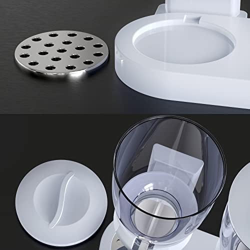 Dual Food Dispenser - Dry Food Dispenser Perfect As A Candy, Nuts, Rice, Granola, Cereal & more Dispenser. Dispenses 1 Ounce Per Twist! Stores Food, and Keeps Your Food fresh (White)-NeatNest