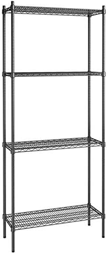 14" x 36" NSF Black Epoxy 4-Shelf Kit with 86" Posts, Heavy Duty Storage Shelving, Wire Shelving Kit, NSF Commercial Storage Rack Unit