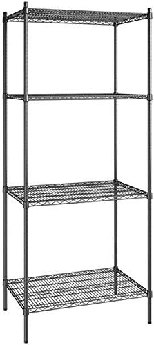24" x 36" NSF Black Epoxy 4-Shelf Kit with 86" Posts, Heavy Duty Storage Shelving, Wire Shelving Kit, NSF Commercial Storage Rack Unit