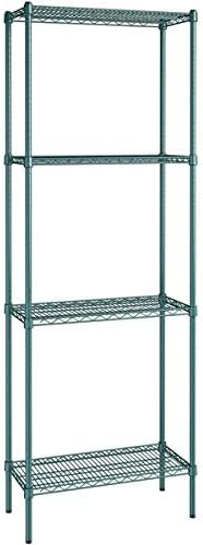 14" x 30" NSF Green Epoxy 4-Shelf Kit with 86" Posts, Heavy Duty Storage Shelving, Wire Shelving Kit, NSF Commercial Storage Rack Unit