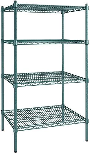 24" x 30" NSF Green Epoxy 4-Shelf Kit with 54" Posts, Heavy Duty Storage Shelving, Wire Shelving Kit, NSF Commercial Storage Rack Unit