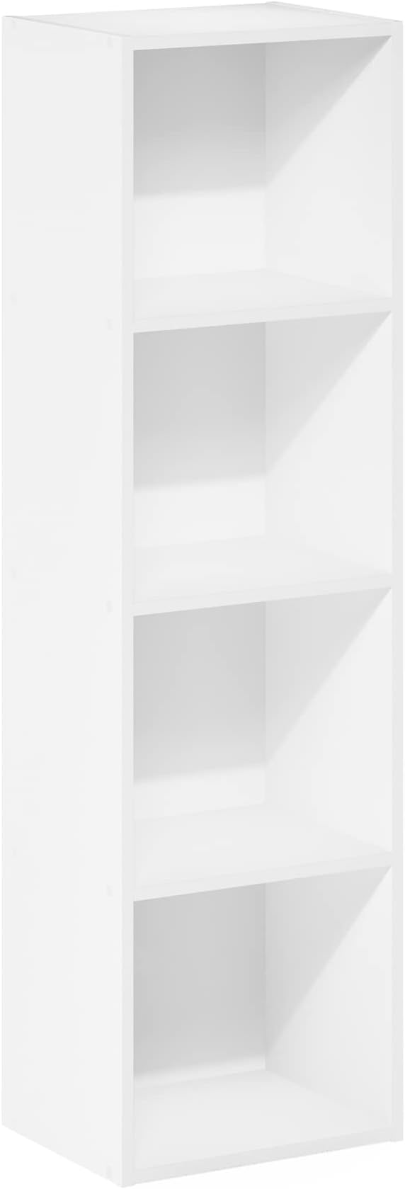 Furinno Luder Bookcase / Book / Storage, 4-Tier Cube,White-NeatNest