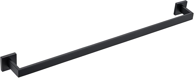 BANOLUX Towel Rack, 36-Inch Single Towel Bars for Bathroom, Towel Racks for Bathroom Wall Mounted SUS304 Stainless Steel Hand Towel Holder Organize Heavy Duty, Matte Black Towel Bar