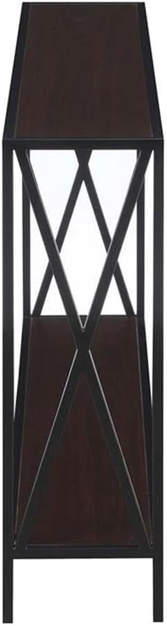 Convenience Concepts Tucson Console Table 47.25" - Modern Sofa Table with Storage Shelf, Entryway Hall Table for Living Room, Espresso/Black-NeatNest