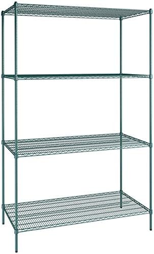 30" x 60" NSF Green Epoxy 4-Shelf Kit with 96" Posts, Heavy Duty Storage Shelving, Wire Shelving Kit, NSF Commercial Storage Rack Unit
