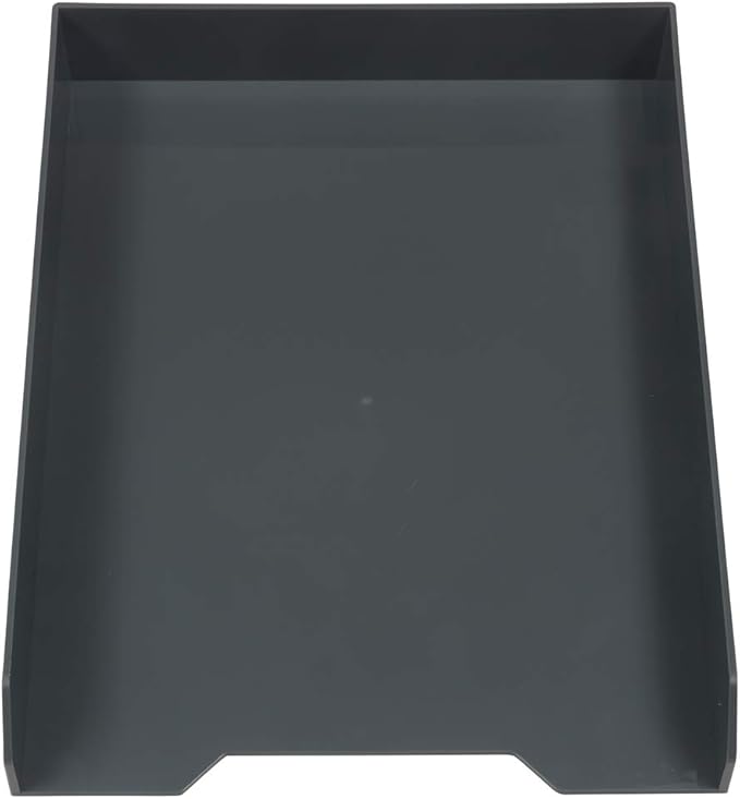 JAM PAPER Stackable Paper Trays - Grey - Desktop Document, Letter, & File Organizer Tray - 2/Pack-NeatNest