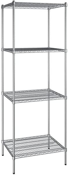 24" x 30" NSF Chrome 4-Shelf Kit with 86" Posts, Heavy Duty Storage Shelving, Wire Shelving Kit, NSF Commercial Storage Rack Unit