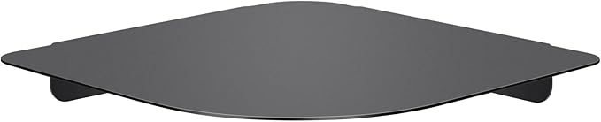 8" Floating Corner Shelf, Metal Corner Shelf Wall Mount for Wall Storage, for Smart Home, Speakers, Internet Router, Security Camera - for Bathroom, Kitchen, Bedroom, and Living Room (Black)-NeatNest