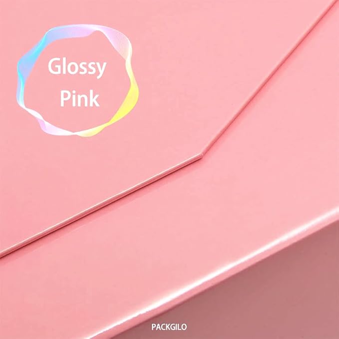 1Pcs 13x9x4 Inches Pink Gift Boxes with Lids for Presents Magnetic gift box large Gift Box for Bridesmaid Proposal，Groomsman (Glossy Pink)-NeatNest