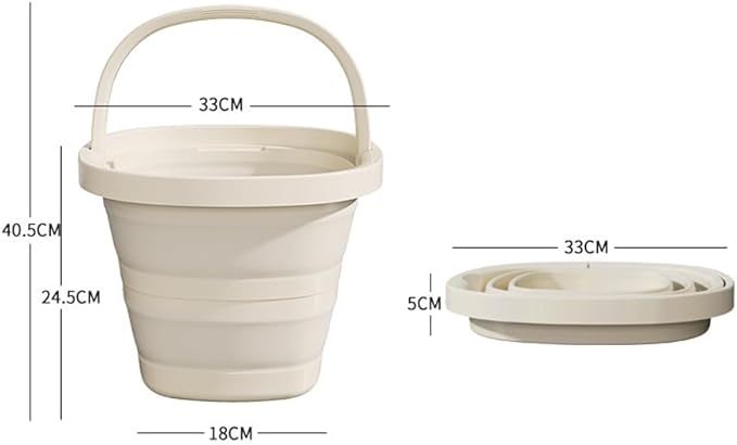 2.6 Gallon (10L) Collapsible Buckets,Large Capacity,Portable Foldable Water Pail for Outdoor Garden Cleaning, Car Washing, Camping, Fishing-NeatNest