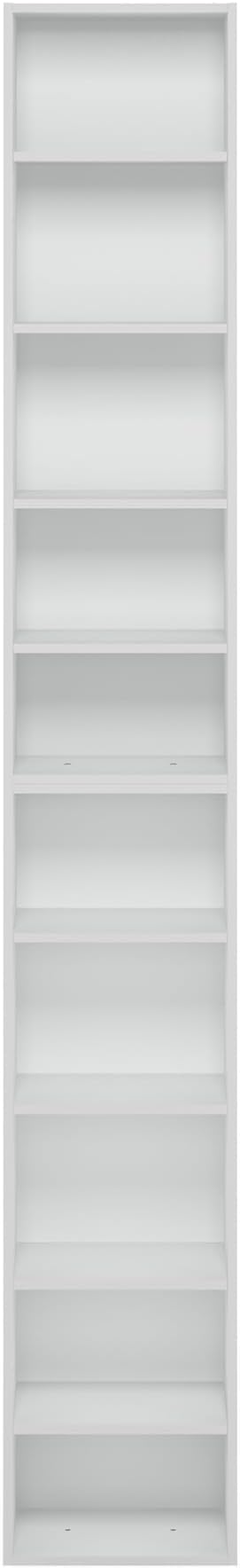Furinno Pasir 10-Tier Open Shelf Bookcase, White-NeatNest