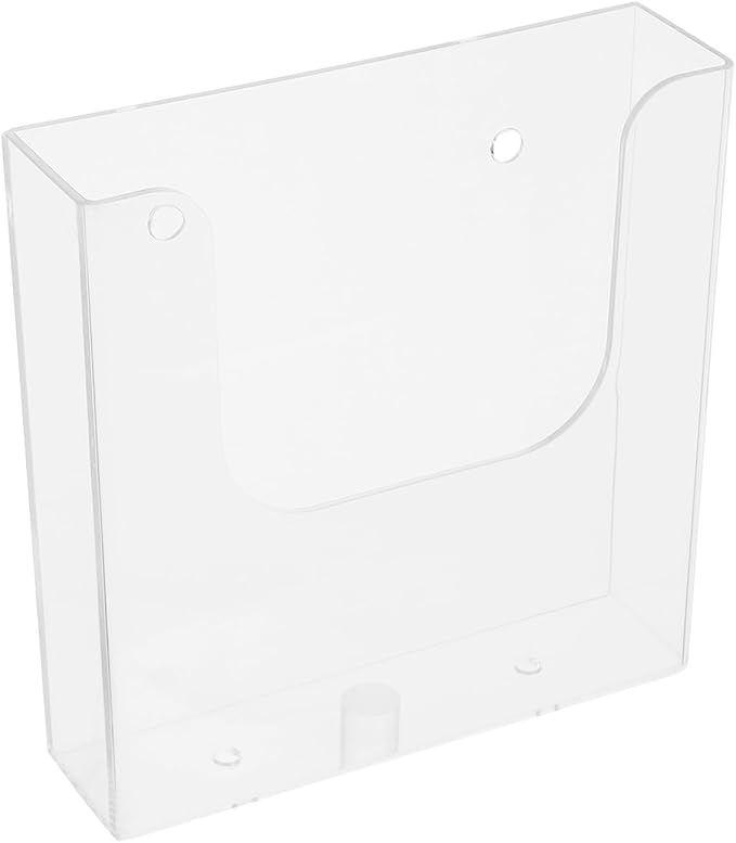 Hanging Wall File Organizer Clear Single Pocket Wall Mount File Holder A5 Magazines Organizer Document Rack Wall Bin for Office Home Acrylic Sign Holder Storage file rack