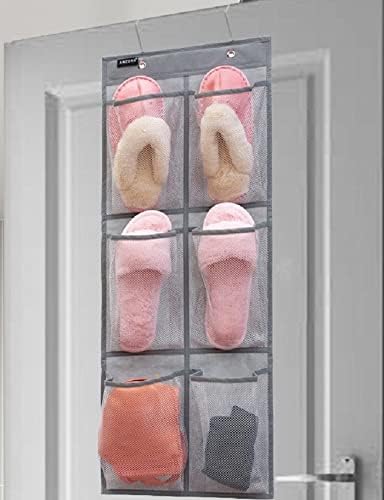 Over The Door Hanging Closet Shoes Holder Organizer Shoe Storage Shoe Rack with 6 Mesh Pockets (6 Pockets)-NeatNest