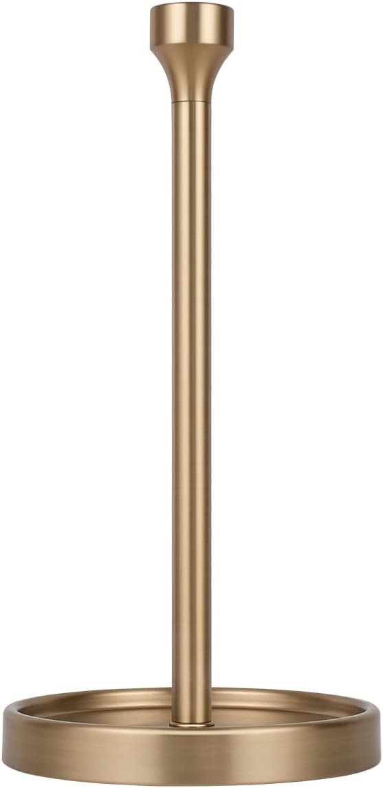Ivilon Countertop Paper Towel Holder - Modern Bell End Minimalist Design - Color Warm Gold-NeatNest