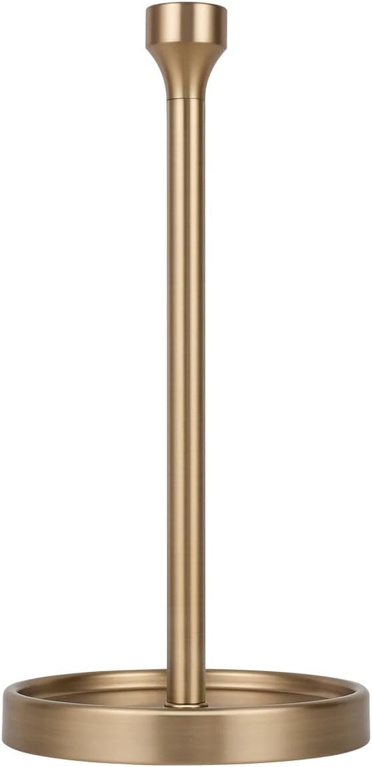 Ivilon Countertop Paper Towel Holder - Modern Bell End Minimalist Design - Color Warm Gold-NeatNest