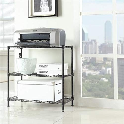 2 Tier Adjustable Storage Shelf Metal Storage Rack Wire Shelving Unit Storage Shelves Metal for Pantry Closet Kitchen Laundry (Black3)