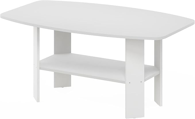 Furinno Simple Design, Coffee Table, White-NeatNest