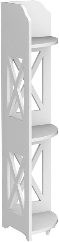 Corner Shelf Stand, Storage Organizer Great for Bathroom, Corner Shelf Perfect for Small Space,Waterproof Stand Also Use for Toilet Paper Stand,White-NeatNest