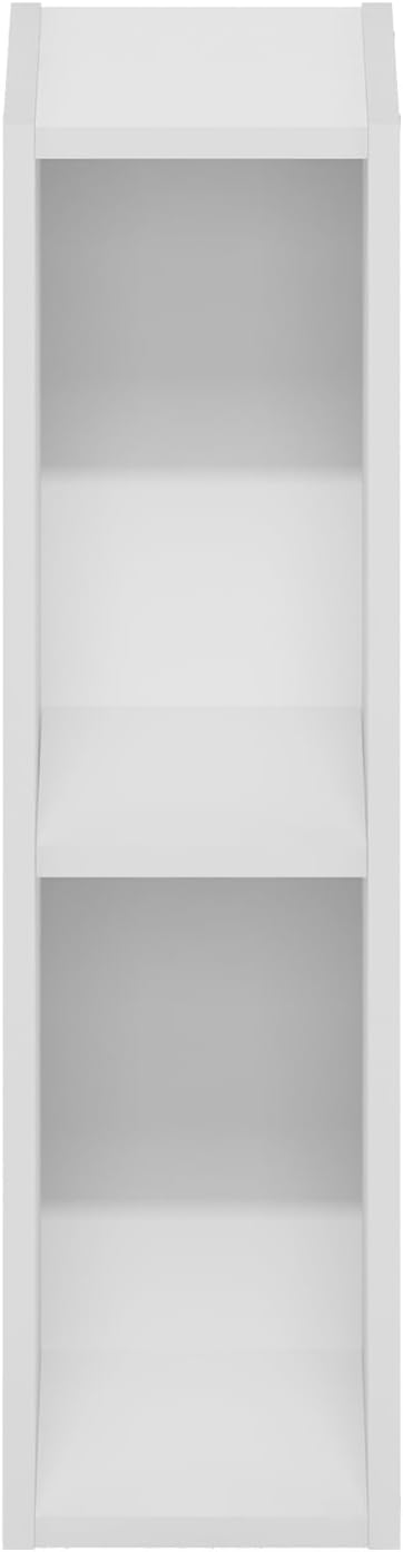 Furinno Fulda 2-Tier Space Saving Storage Shelf Bookcase, 6-Inch Width, White-NeatNest