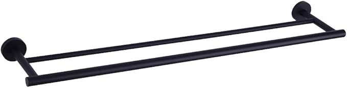 30-Inch Matte Black Double Bath Towel Bar SUS 304 Stainless Steel Towel Rack Holder for Bathroom Wall Mount