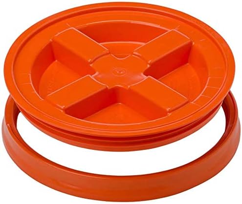 House Naturals Green 5 Gal Bucket with Gamma Orange Screw Lid - Food Grade BPA Free Pail