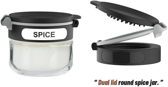360 rotating 2 tier 12 jars spice rack (12 spice jars) Revolving Seasoning Organizer. Spinning Spice Rack for Counter top and Cabinet-NeatNest