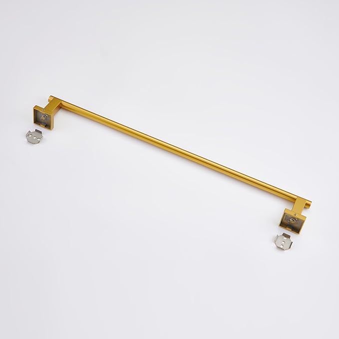 Miyili Bathroom Towel Bar 24-Inch Towel Rack Stainless Steel Bath Towel Hanger Wall Mount Gold Finish, A02G60A