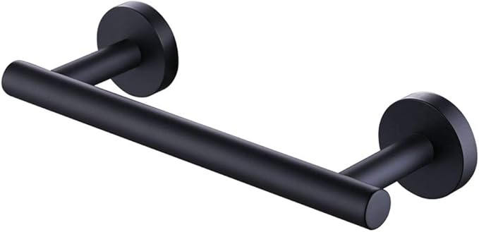 KES 6.7 Inches Matte Black Hand Towel Bar Bathroom Towel Holder Kitchen Dish Cloths Hanger SUS304 Stainless Steel RUSTPROOF Wall Mount, Total Length 9.1 Inch, A2000S23-BK