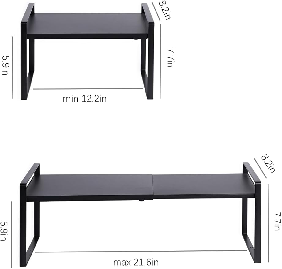 2-Pack Expandable Shelf Organizer for Kitchen Countertop, kitchen organizers and storage，under sink expandable shelf organizer-NeatNest