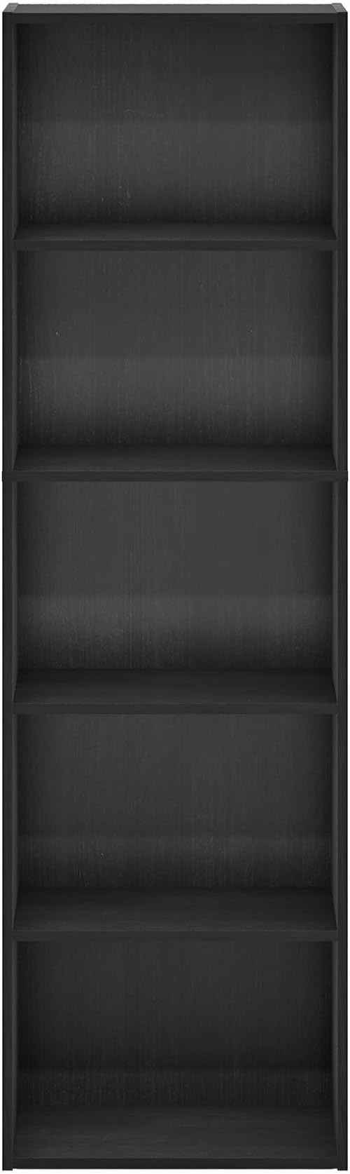 Furinno Luder Bookcase / Bookshelf / Storage Shelves, 5-Tier, Blackwood-NeatNest