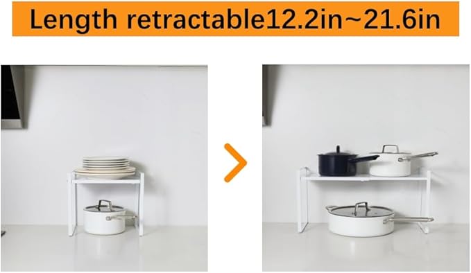 2-Pack Expandable Shelf Organizer for Kitchen Countertop, kitchen organizers and storage，under sink expandable shelf organizer-NeatNest
