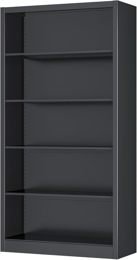 Shoe Cabinet,5 Tiers Heavy Duty Metal Freestanding Shoe Rack,55" Tall Shoe Rack with Open Storage Shelf for Entryway,Living Room,Garage (Black, 5 Tier-55 H*27.6" W*11.8" D)-NeatNest