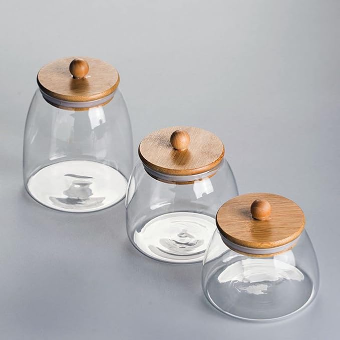 Glass Storage Jar with Lid Glass Container Apothecary Jar 27OZ/ 800mL(G-L)