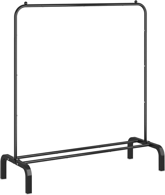 Clothes Rack Metal Clothing Rack with Bottom Shelf Garment Rack for Hanging Clothes Shirts Jeans and Coats Black-NeatNest