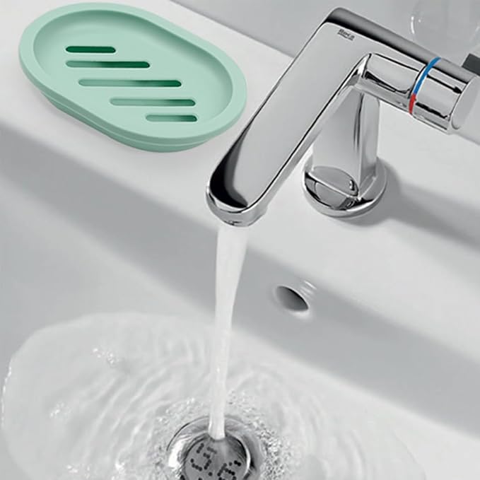 ELANE 4PCS Shower Soap Holder,Soap Dish with Drainage, Plastic Soap Box,Bar Soap Holder for Shower Bathroom Kitchen (Green)-NeatNest