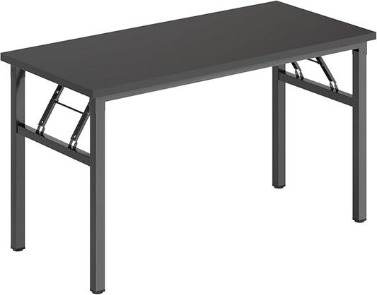 Folding Desk, 47 inch No Assembly Folding Desks for Small Spaces, Sturdy Foldable Computer Desk, Functional Home Office Desks, Study Writing Desk Office Table Workstation for Home Office Outdoor-NeatNest