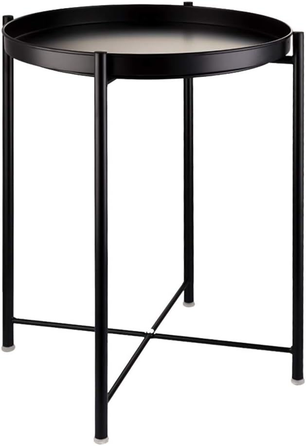 EKNITEY Small Side End Table - Metal Side Table Waterproof Small Sofa Coffee Side Tables Bedroom Indoor Outdoor with Removable Tray for Living Room Bedroom Balcony and Office-NeatNest