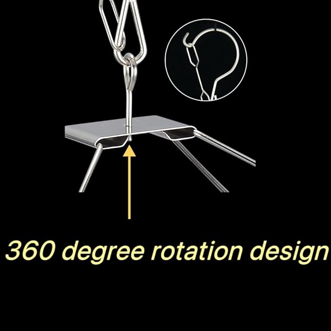 2 Pack Stainless Steel Sock Drying Rack with 80 Clips,360° Rotatable Windproof Hook Clothes Hanger Rack for Herb,Bras,Underwear,Baby Clothes,Hat,Scarf,Pants,Gloves,Towel and Laundry Accessories-NeatNest