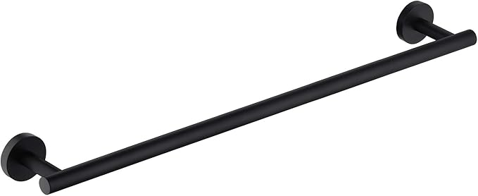 KES 21.3 Inches Matte Black Towel Bar for Bathroom Kitchen Hand Towel Holder Dish Cloths Hanger Towel Rack SUS304 Stainless Steel RUSTPROOF Wall Mount, Total Length 23.6 Inch, A2000S60-BK