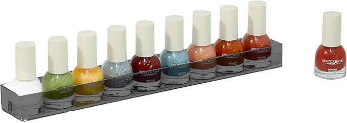 Nail Polish Organizer 84 Bottles of 7 Layers Sunglass Organizer Acrylic Display Rack Eyeglasses Storage Essential Oils Holder Makeup Organizer No Tool Needed Assembly, Grey-NeatNest