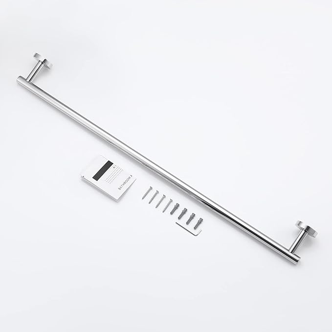 KES 27.6 Inches Bathroom Towel Bar Shower Hand Towel Holder Hanger SUS304 Stainless Steel RUSTPROOF Wall Mount Polished Steel, Total Length 29.9 Inch, A2000S75