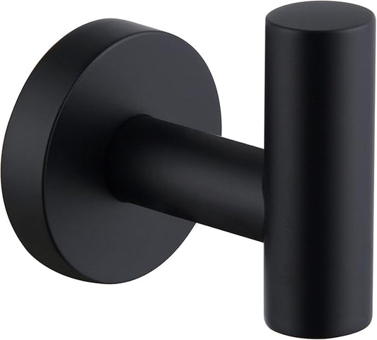 Angle Simple Towel Hook for Bathroom, Stainless Steel Robe Coat Hook for Wall, Hand Towel Hanger, Matte Black