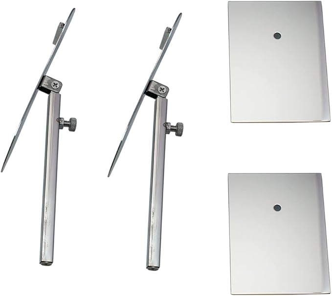 Shoe Display Stand Silver, Risers Stand Countertop Adjustable Shoe Rack Retail Supplies Stainless Steel Shoe Display, 2 Sets of Shoe Rack-NeatNest