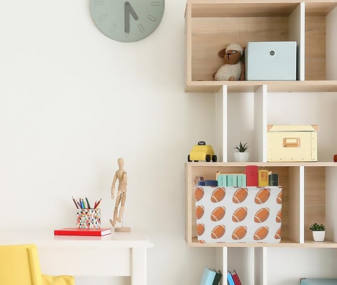 CLOCOR Rectangular Storage Basket, Storage Bin, Gift Basket, Room Decor(Rugby)-NeatNest