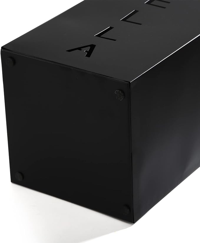 Hiceeden Metal Square Umbrella Holder, 6.3" x 6.3" x 16.5" Umbrella Stand for Entryway, Umbrella Rack Canes Walking Sticks Storage Bin for Office, Home, Hotel, Black