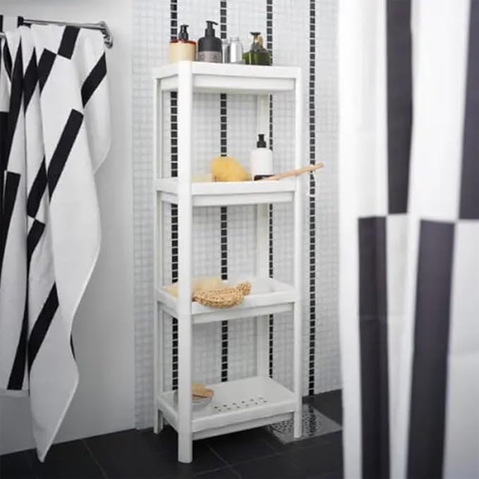 HIEEY 4 Tier Bathroom Shelf,Bathroom Rack, Shelves Organizer, for Bathroom Laundry Pantry Kitchen Narrow Places-NeatNest
